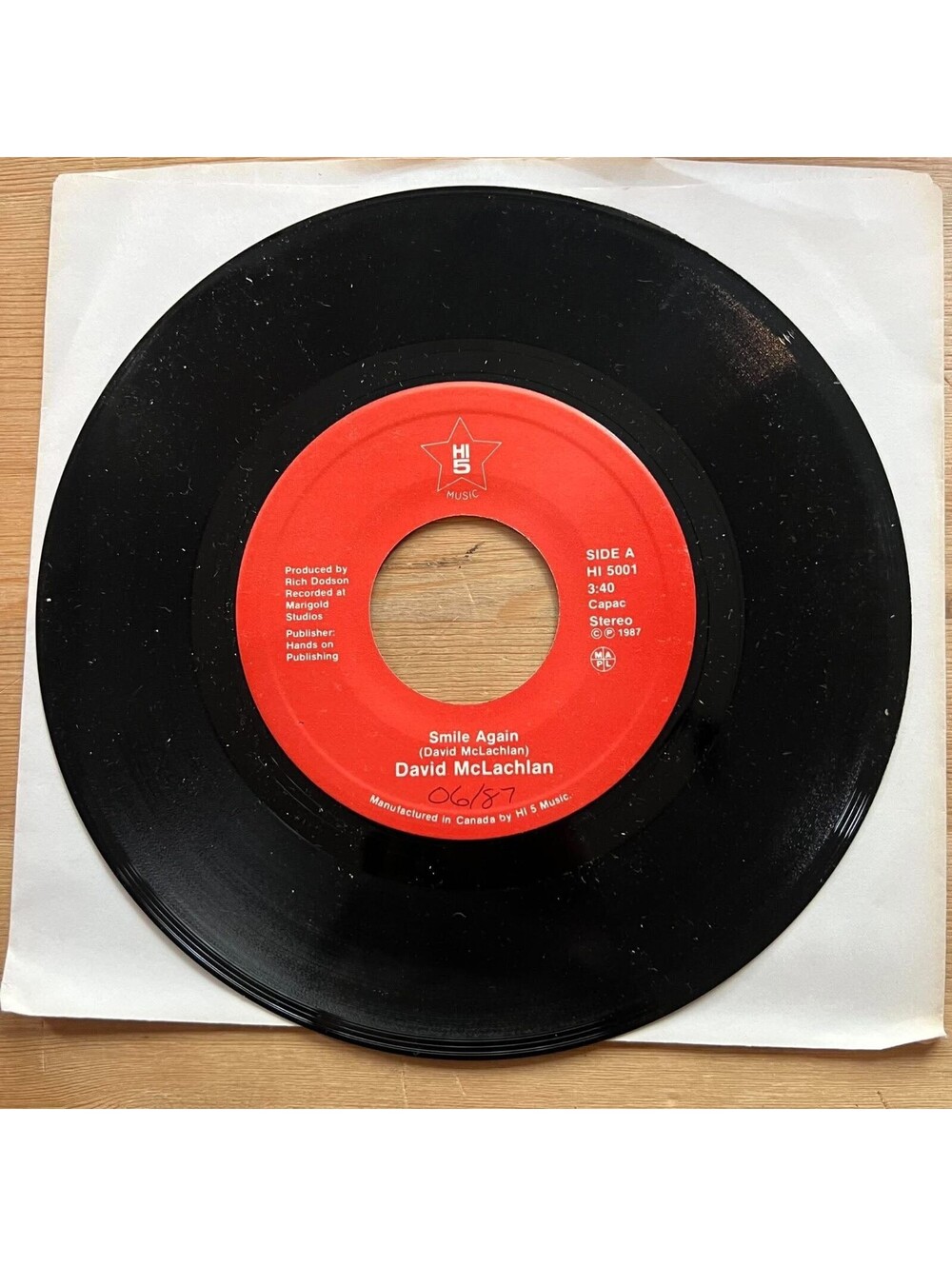 David McLachlan - Smile Again 45rpm VG+ R17